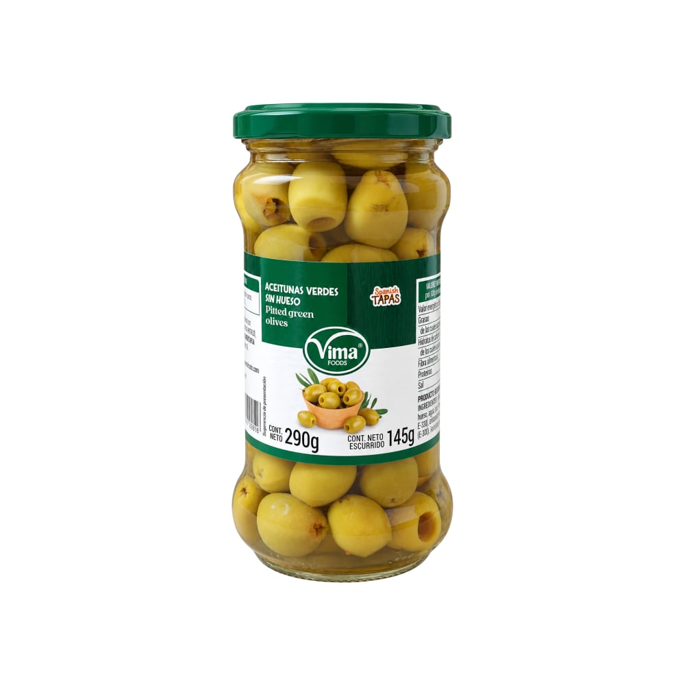 Aceitunas verdes sin hueso Vima Foods (290 g / 10.22 oz) - Imagen 1