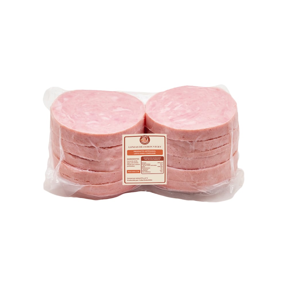 Lonjas de jamón Vicky Cuba Embutidos (907 g / 2 lb) - Imagen 1