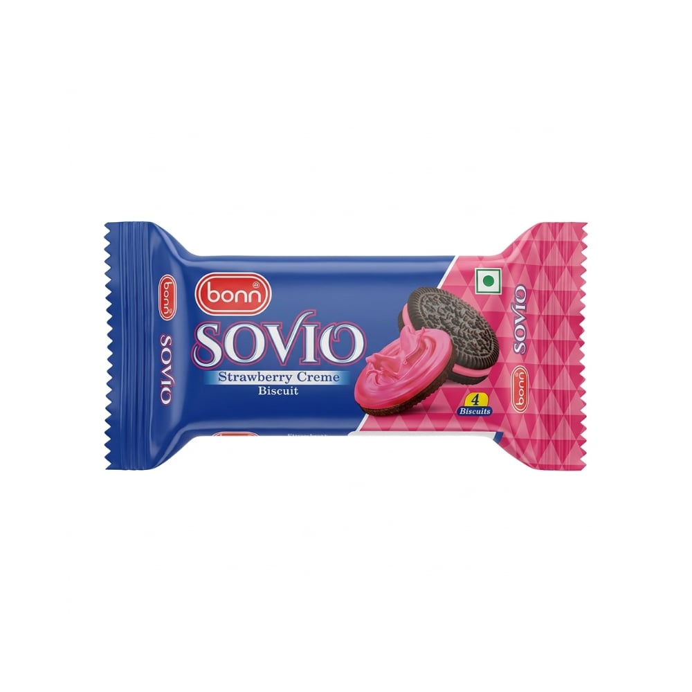 Galletas Sovio con crema de fresa Bonn (30 g / 1.06 oz) - Imagen 1