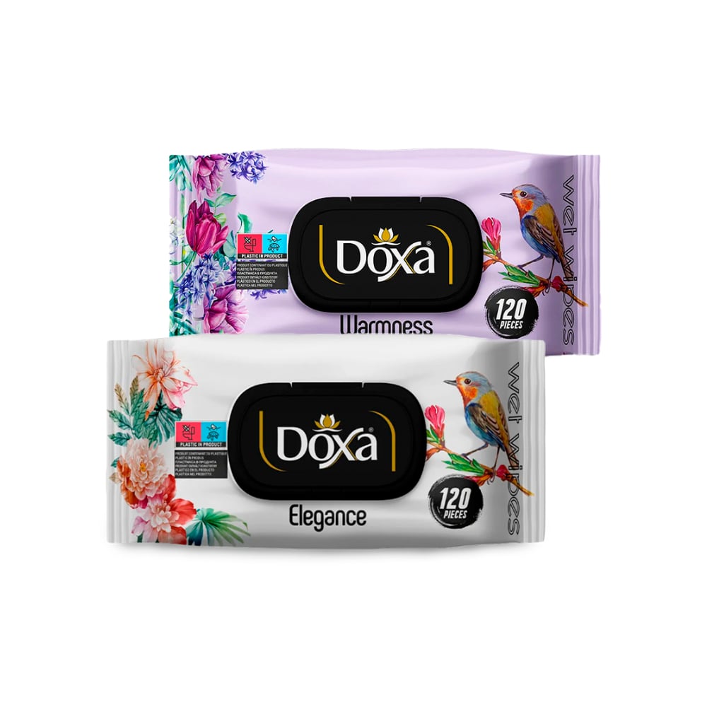 Combo de higiene #3: Toallitas húmedas Doxa Elegance + Toallitas húmedas Doxa Warmness - Imagen 1
