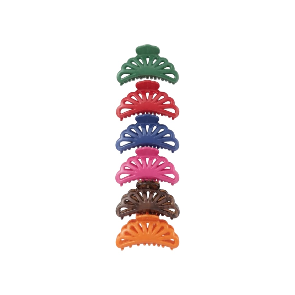 Estuche de pinzas -pellizcos- para el cabello con diseño aberturas caladas Torbex (6 U) - Imagen 1