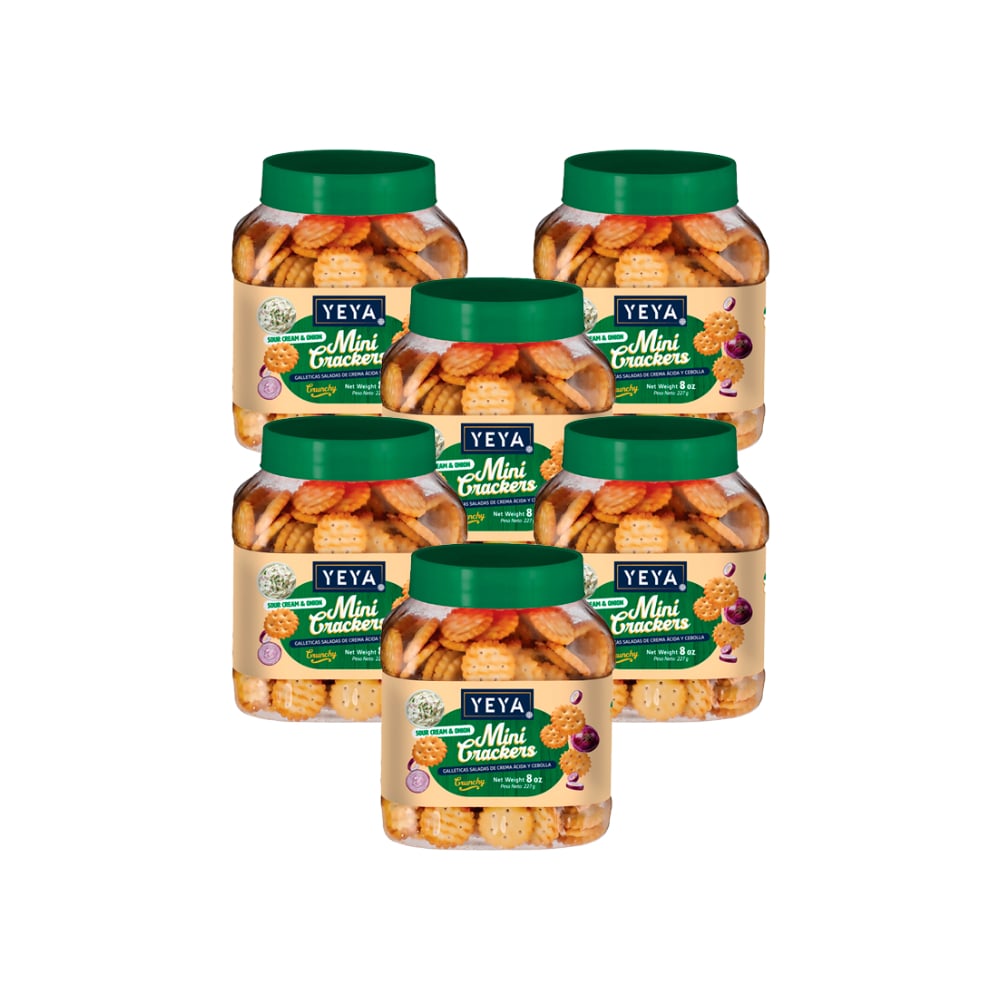 Galleticas saladas sabor crema y cebolla YEYA (6 x  227 g ) - Imagen 1