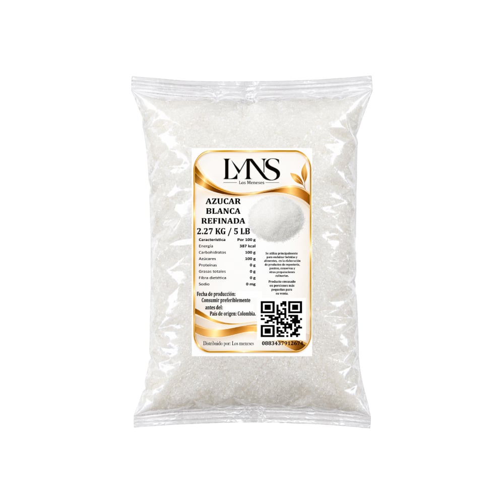 Azúcar blanca refina Los Meneses (2.27 kg / 5 lb) - Imagen 1