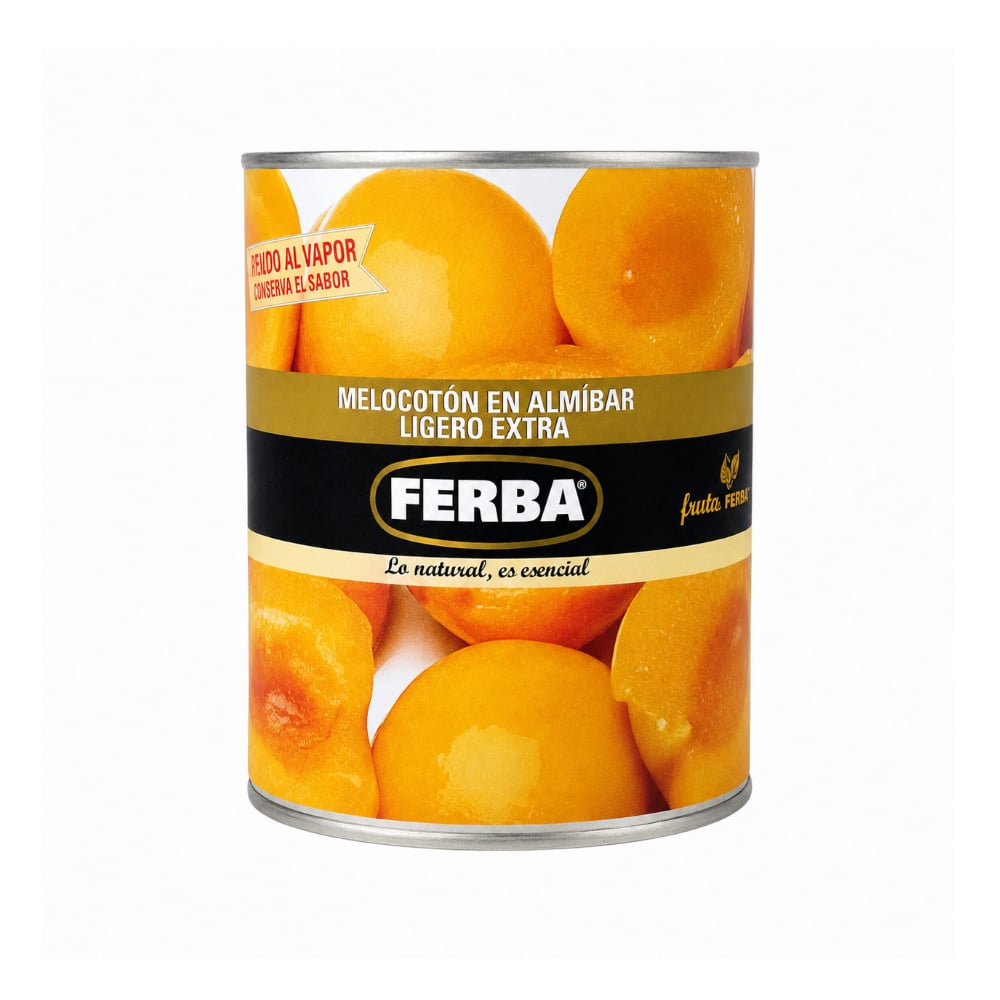 Melocotón en almíbar ligero Ferba (840 g / 1.85 lb) - Imagen 1
