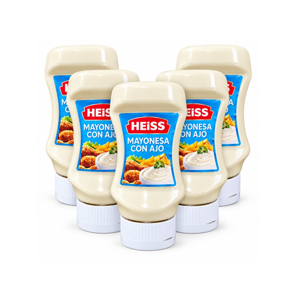 Mayonesa con ajo Heiss (5 x 260 g / 9.17 oz) - Imagen 1