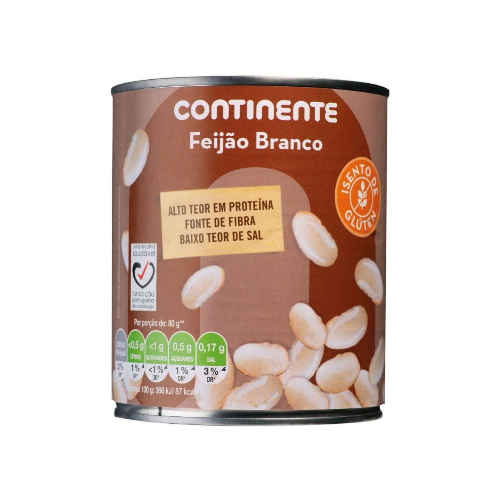 Alubias blancas cocidas Continente (830 g / 1.83 lb) - Imagen 1