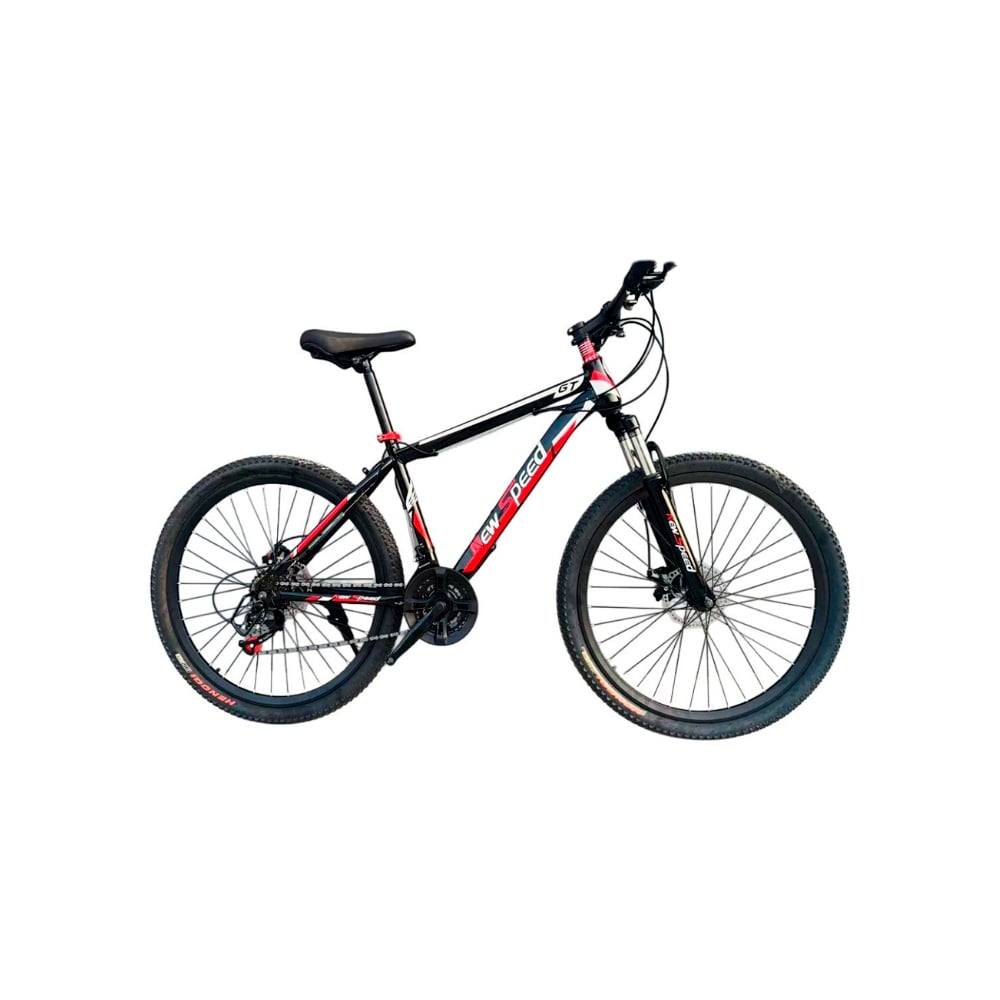 Bicicleta deportiva color negro y rojo New Speed MTB-03 - Imagen 1