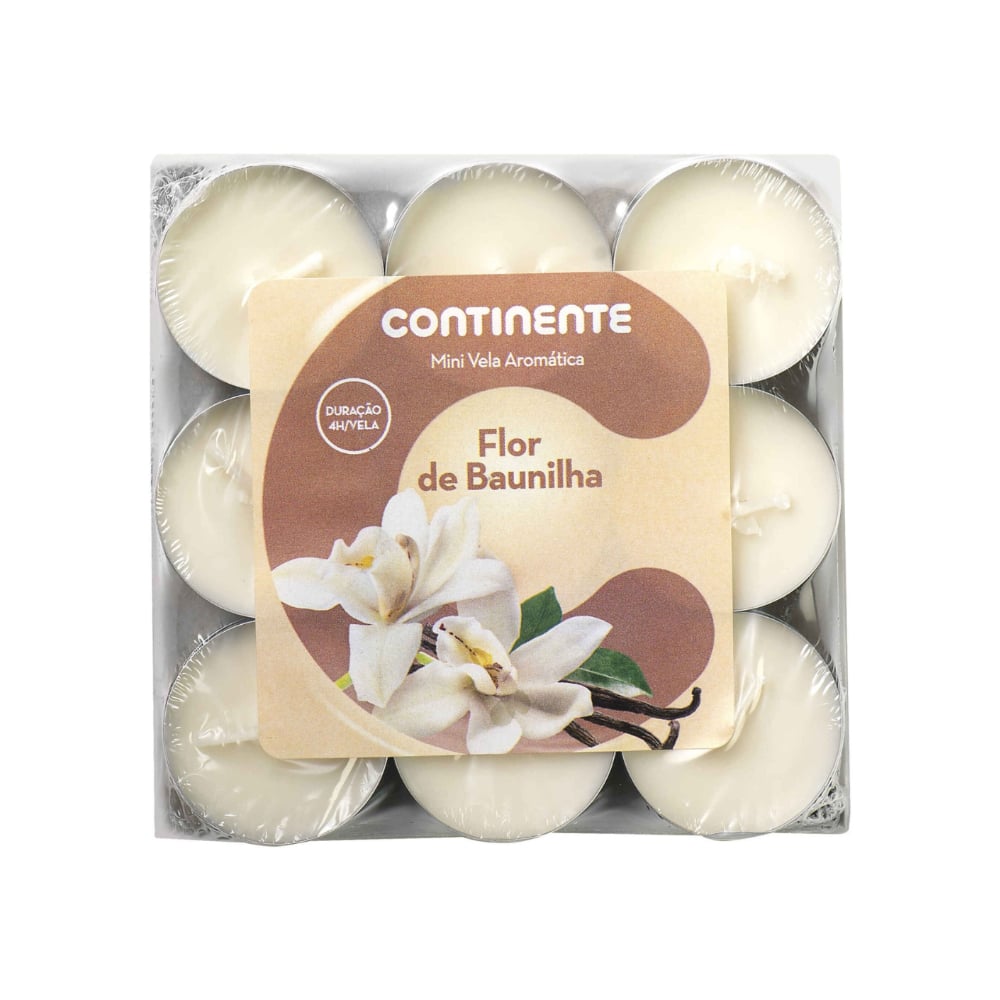 Mini velas aromáticas con aroma a flor de vainilla Continente (18 x 11 g / 0.39 oz) - Imagen 1
