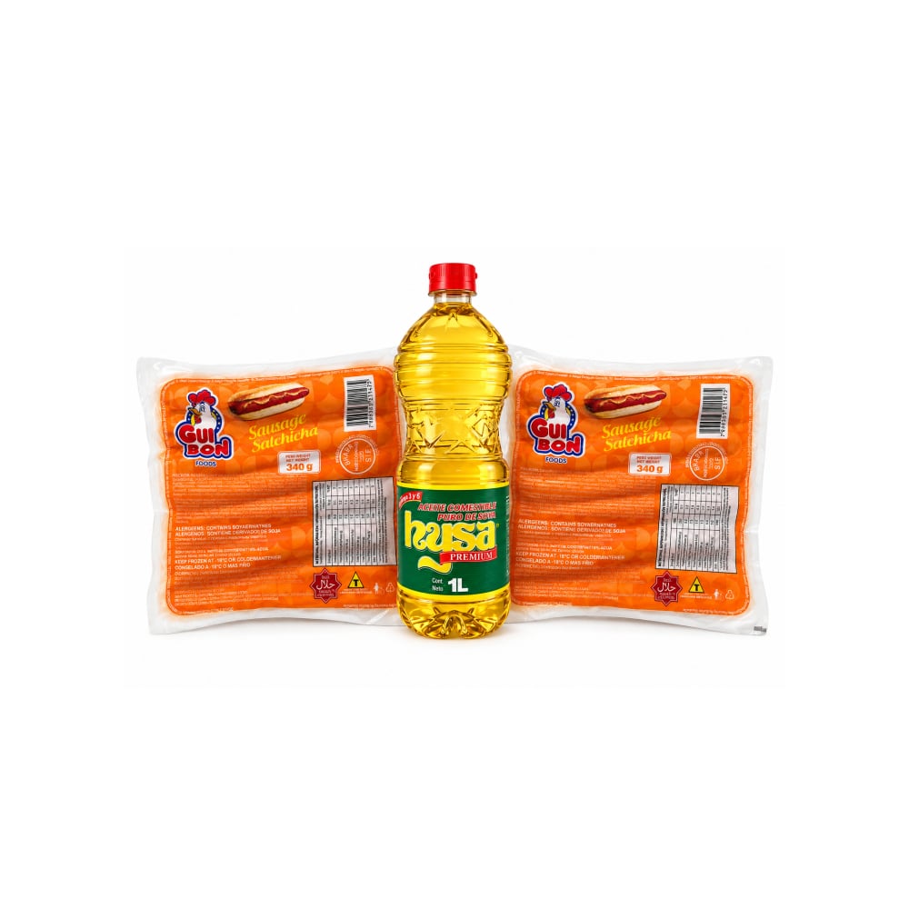 Aceite de soya puro + Salchichas de pollo - Imagen 1