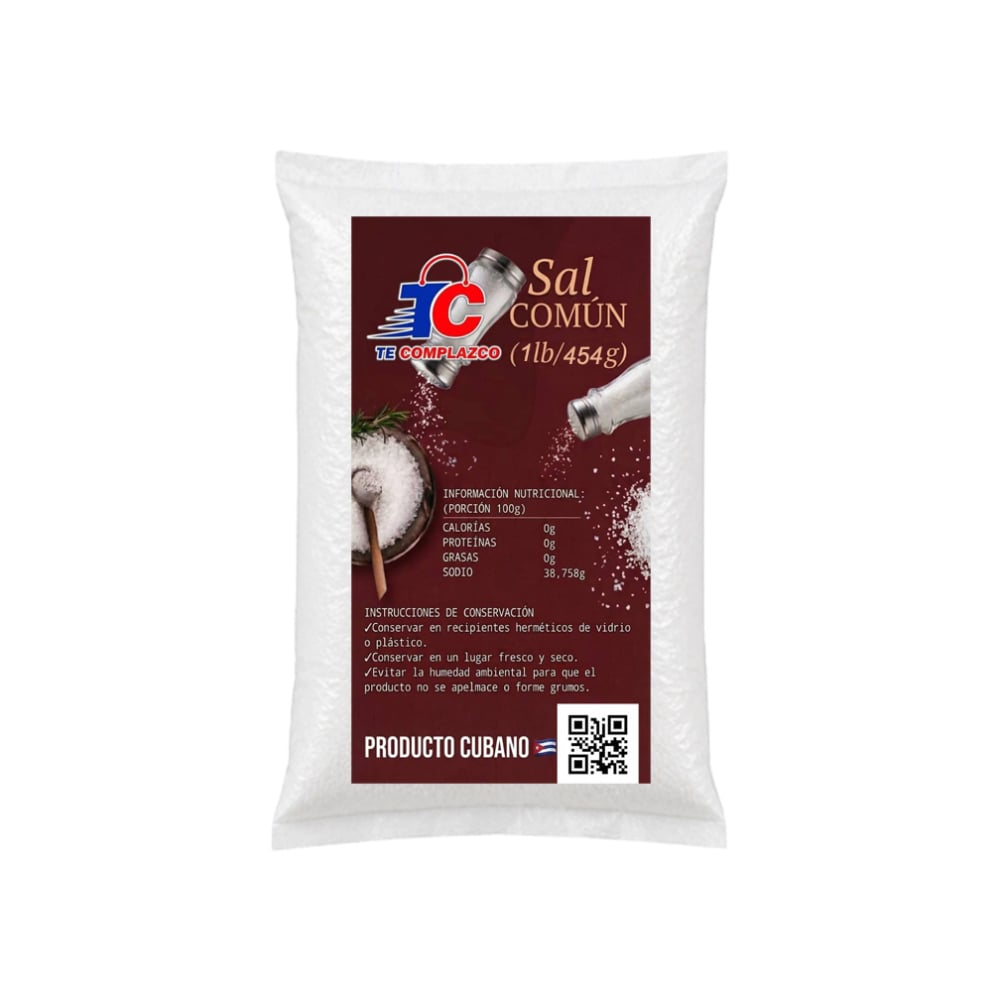 Sal común Te Complazco (454 g / 1 lb) - Imagen 1