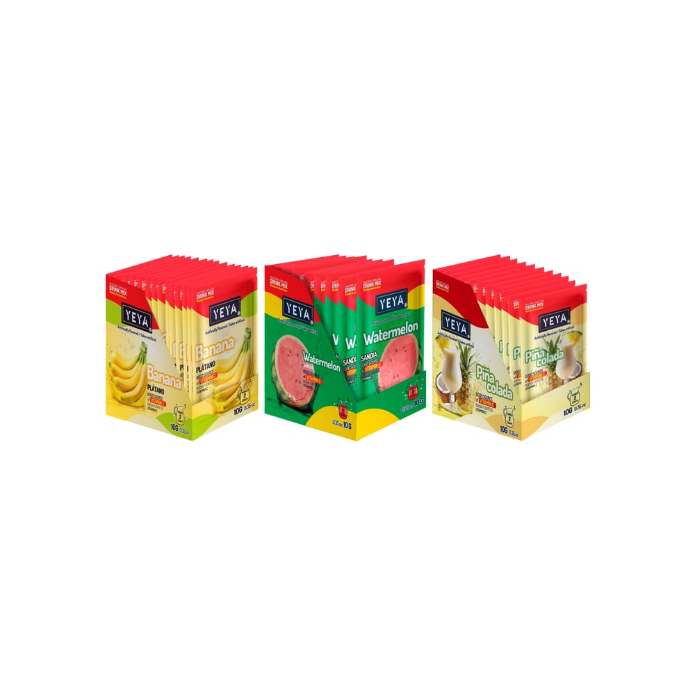 Refresco instantáneo sabor: plátano + melón + piña colada - Imagen 1