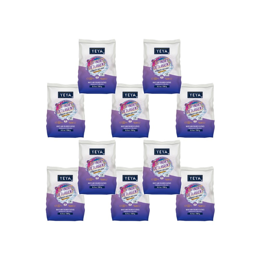 Detergente en polvo con aroma a lavanda YEYA (10 x 250 g / 8.8 oz) - Imagen 1