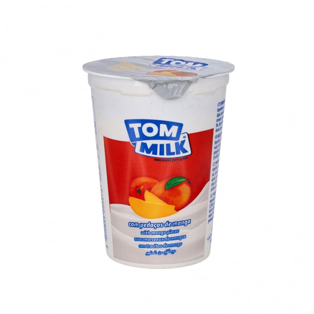 Yogurt pasteurizado sabor mango con trocitos de frutas Tom Milk (500 g / 1.10 lb) - Imagen 1