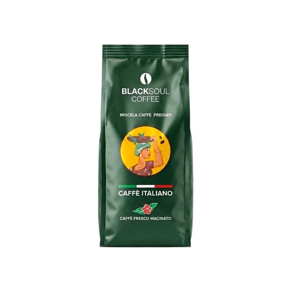 Café molido Premium Black Soul (250 g / 8.82 oz) - Imagen 1