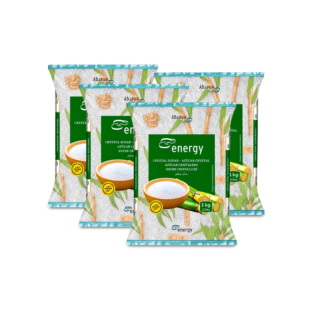 Azúcar blanca cristalina Energy (4 x 1 kg / 2.2 lb) - Imagen 1