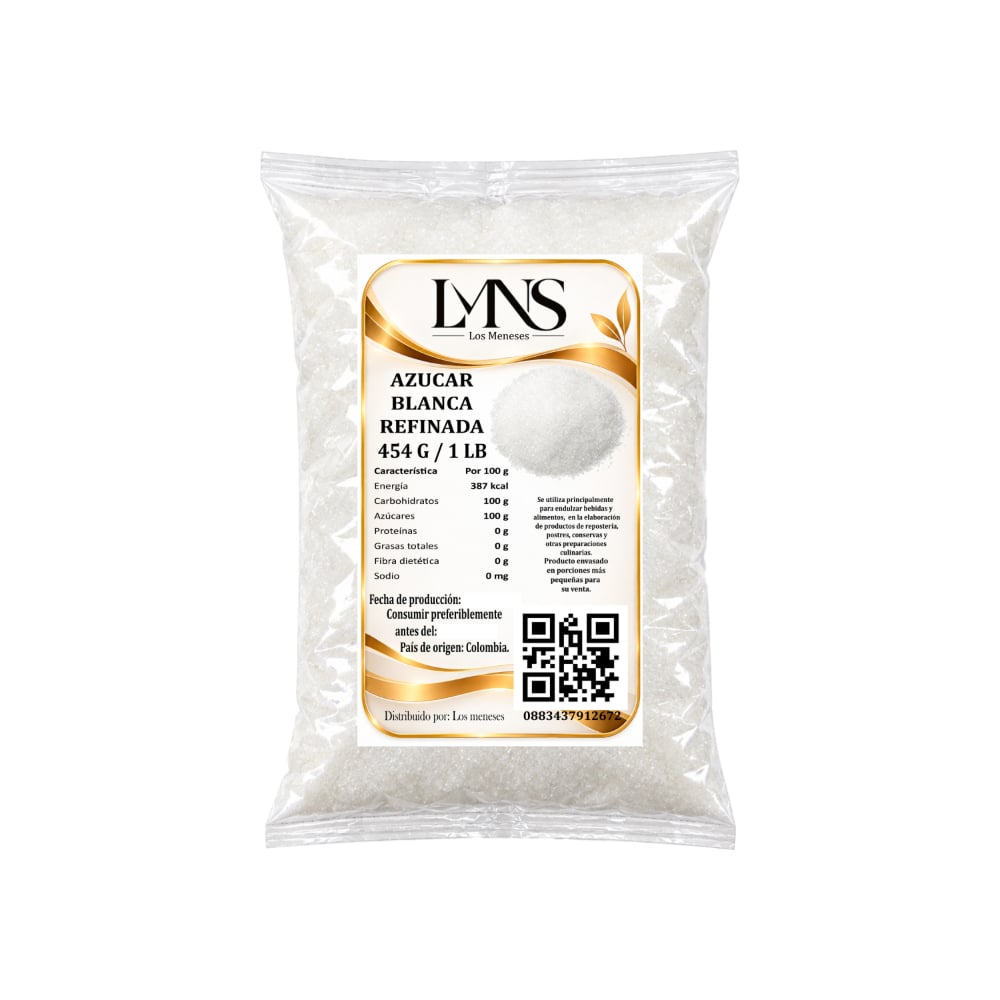 Azúcar blanca refinada Los Meneses (454 g / 1 lb) - Imagen 1