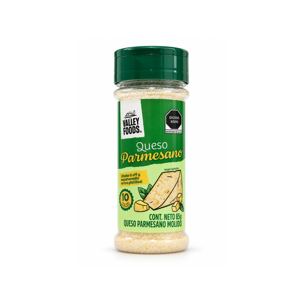 Queso parmesano molido Valley Foods (85 g / 3 oz) - Imagen 1