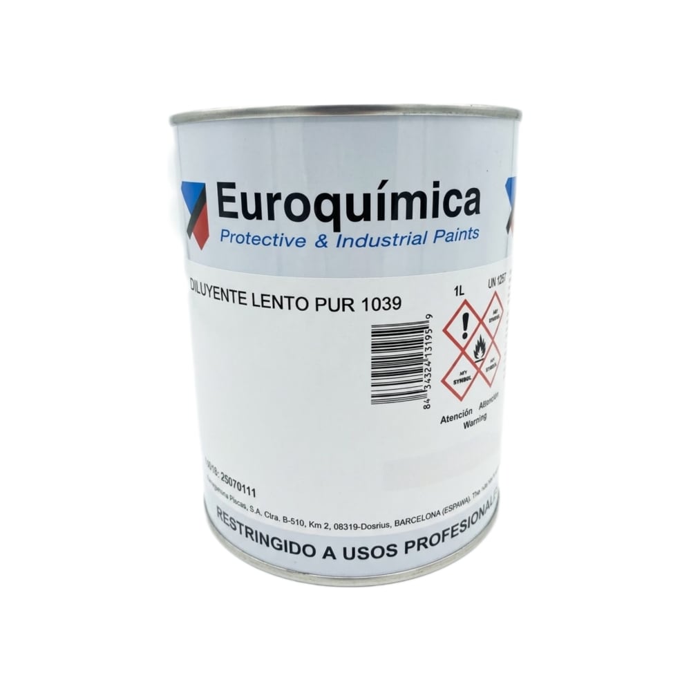 Diluyente lento PUR 1039 Euroquímica (1 L) - Imagen 1