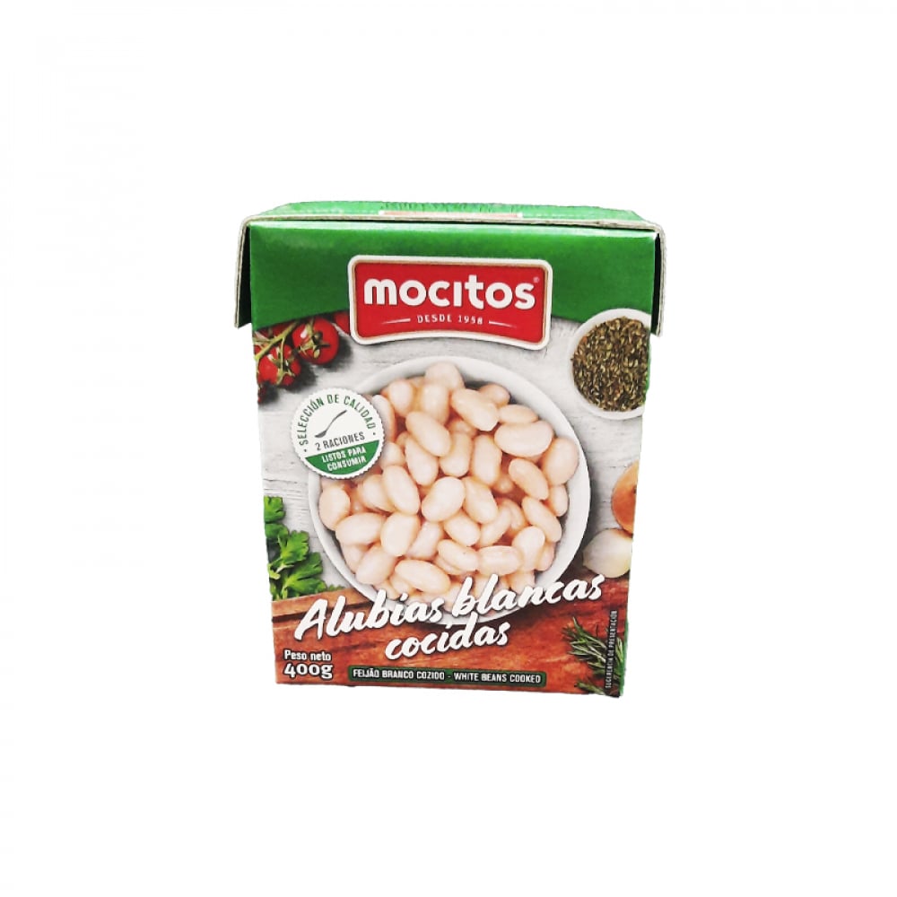 Alubias blancas cocidas Mocitos (400 g / 14.1 oz) - Imagen 1