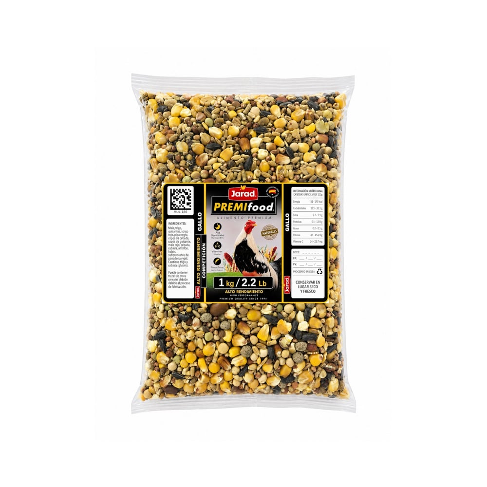 Alimento premium para gallo Jarad Premifood (1 kg / 2.2 lb) - Imagen 1