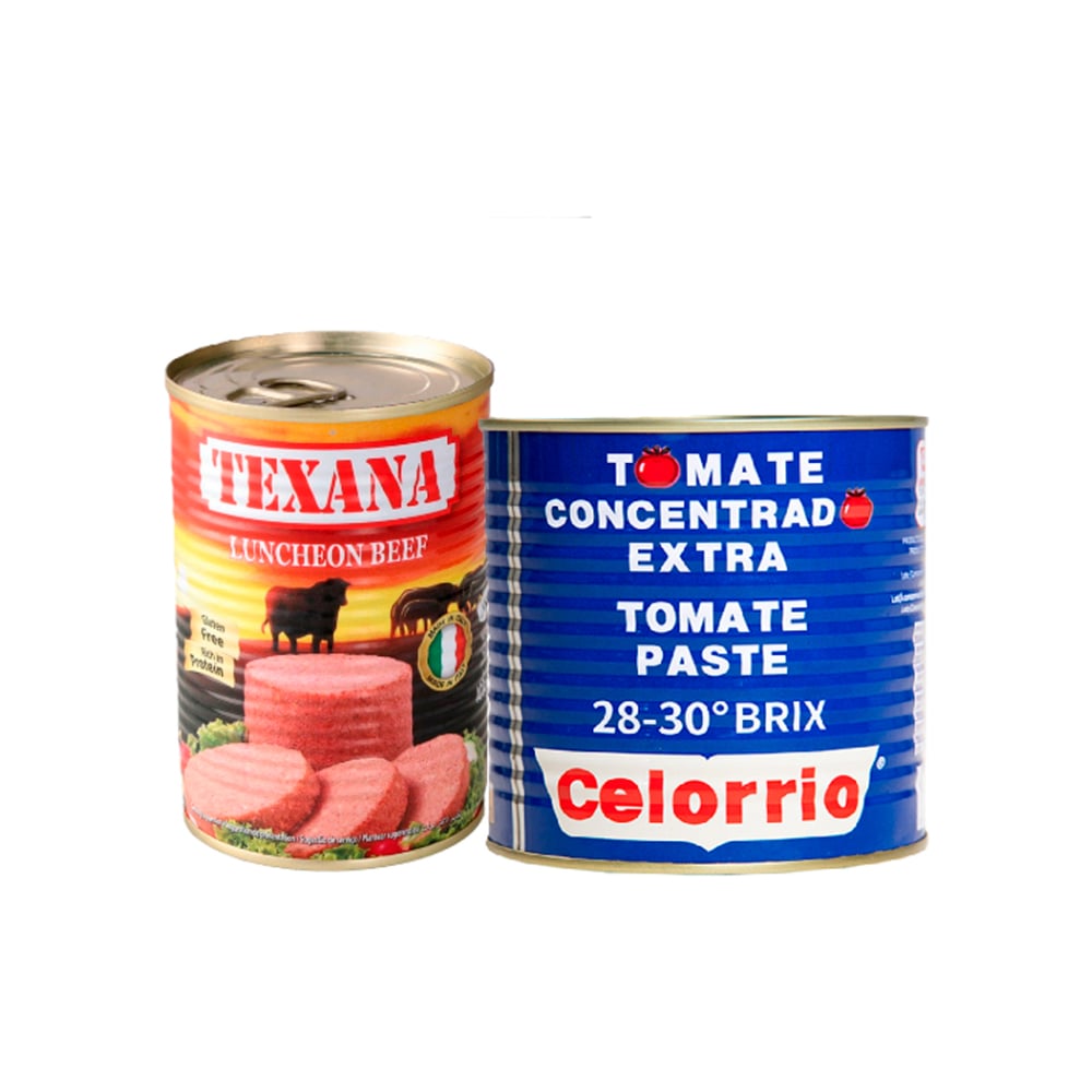 Pasta de tomate concentrado extra + Carne de res enlatada tipo spam - Imagen 1