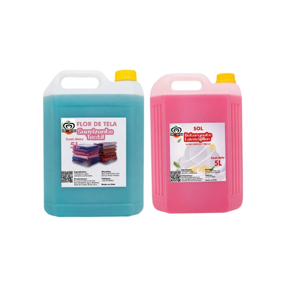Suavizante textil Flor de Tela + Detergente lavavajillas - Imagen 1