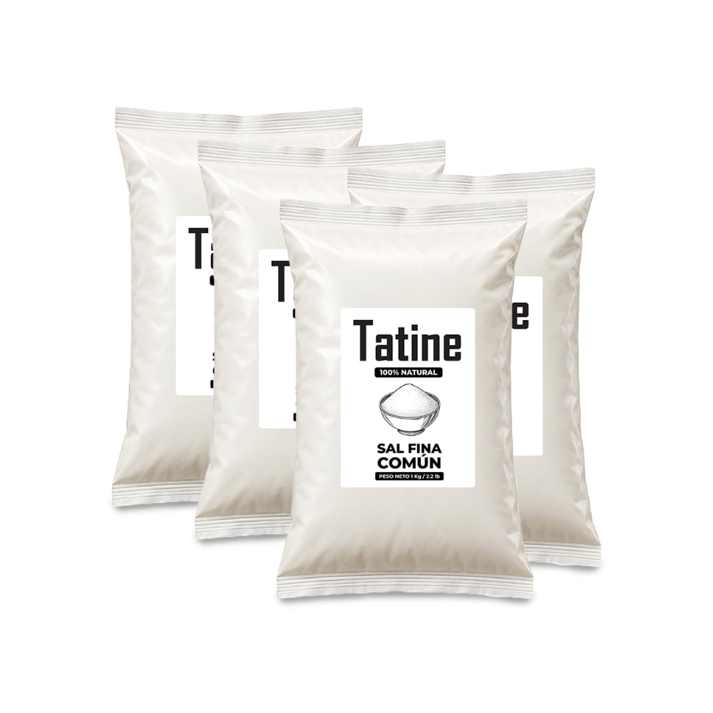 Sal fina común Tatine (4 x 1 kg / 2.2 lb) - Imagen 1