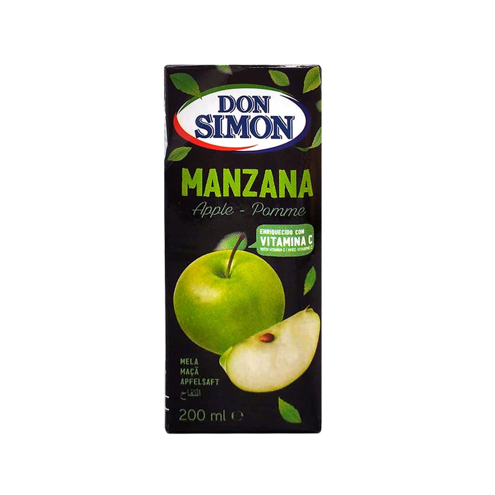 Zumo - jugo - de manzana enriquecido con vitamina C Don Simon (200 ml) - Imagen 1