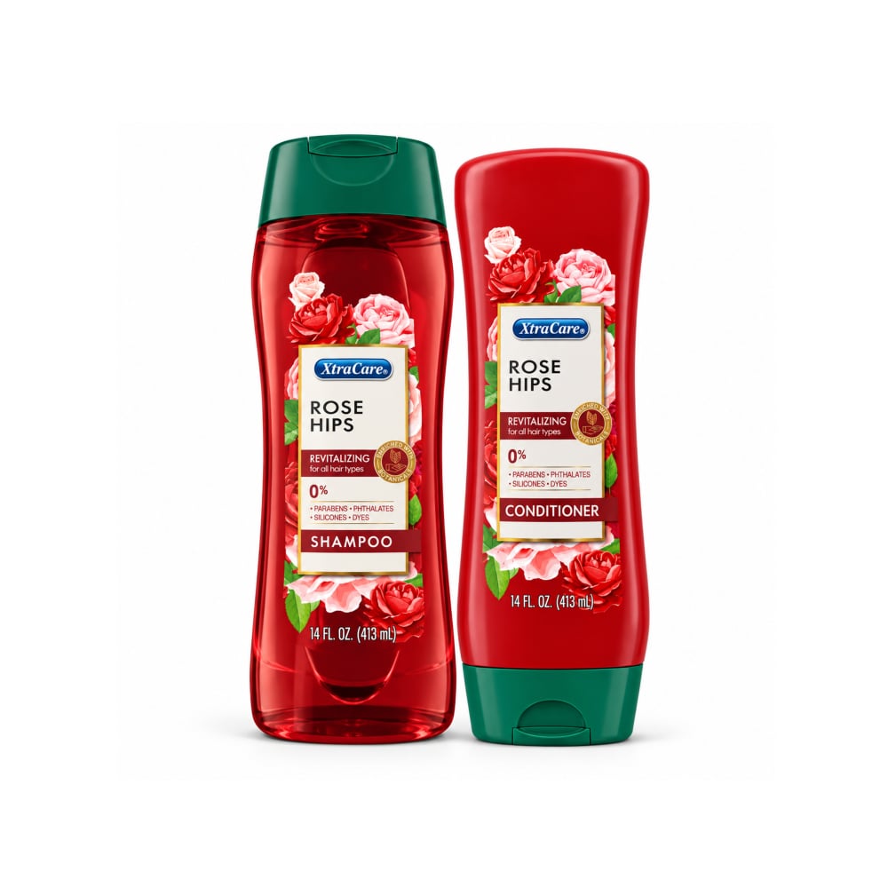 Combo de champú + acondicionador revitalizante de rosa mosqueta XtraCare - Imagen 1