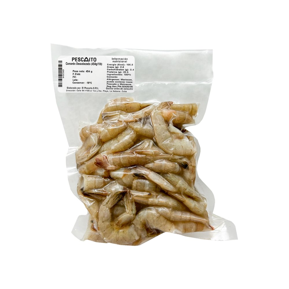 Camarón descabezado Pescaito (454 g / 1 lb) - Imagen 1