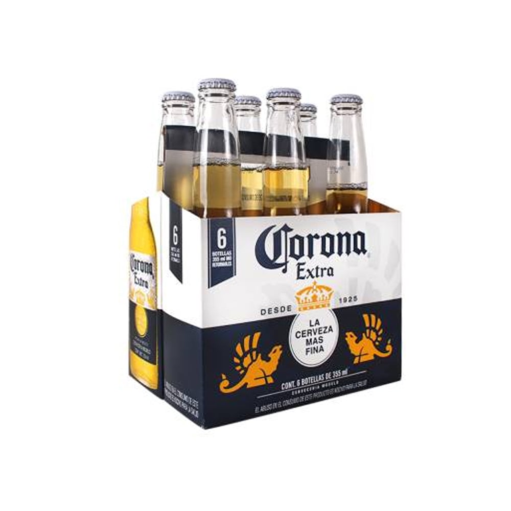 Cerveza Corona extra (6 x 355 ml) - Imagen 1
