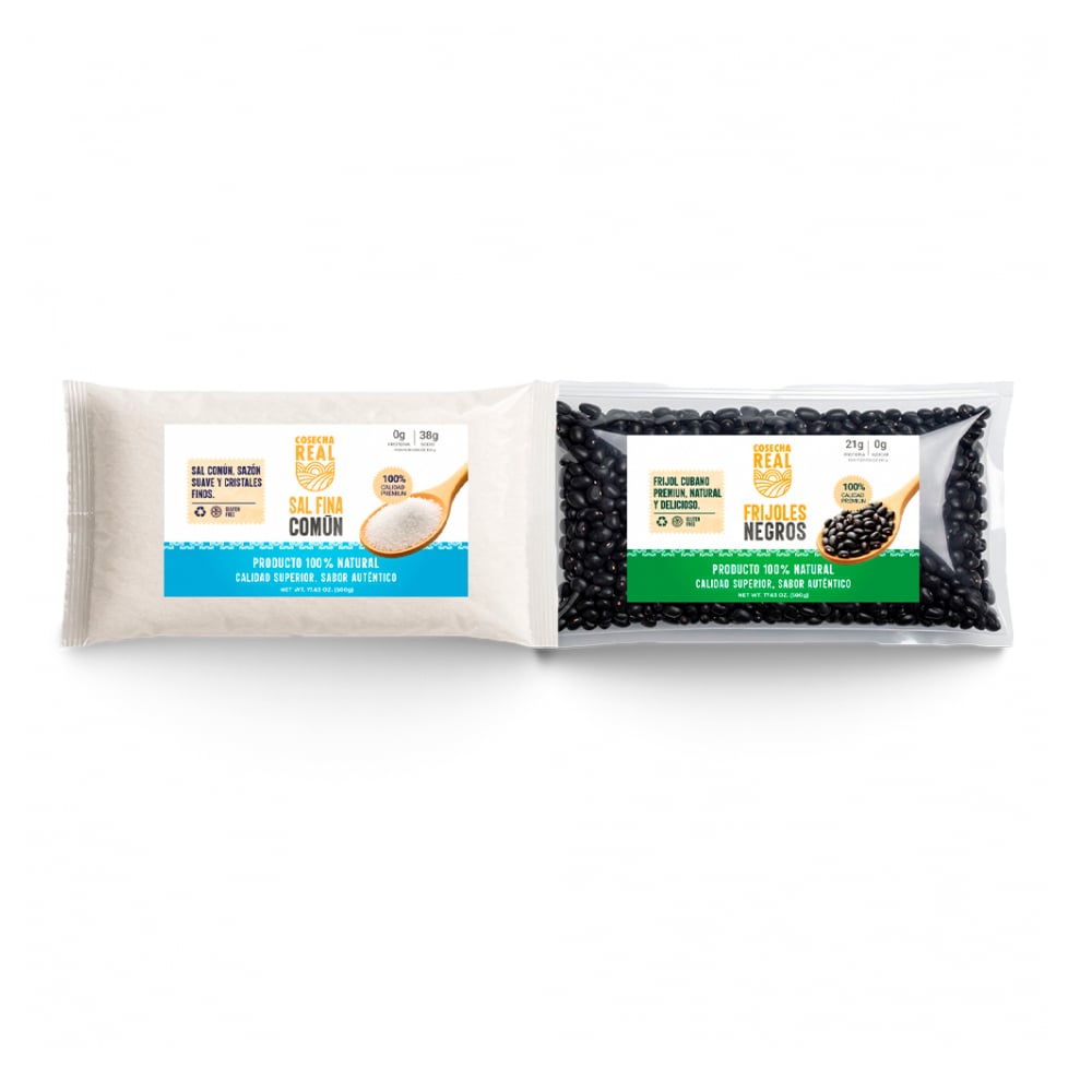 Combo esencial de cocina Cosecha Real #16: Sal fina común + Frijoles negros - Imagen 1