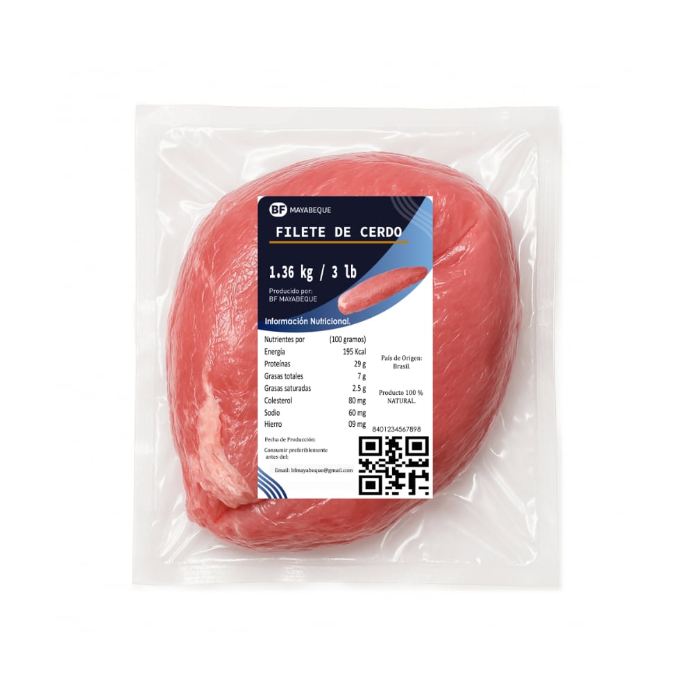 Filete de cerdo BF Mayabeque (1.36 kg / 3 lb) - Imagen 1