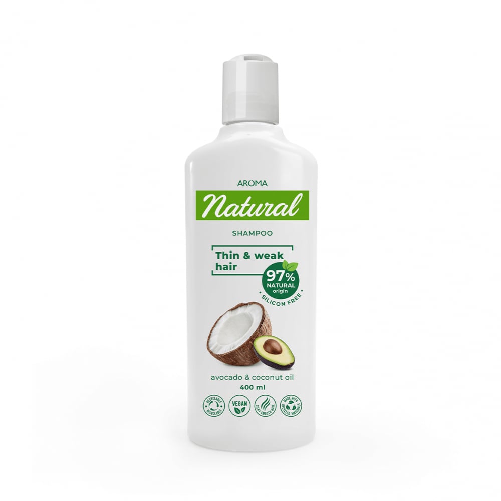 Champú de aguacate y leche de coco Aroma Natural (400 ml) - Imagen 1