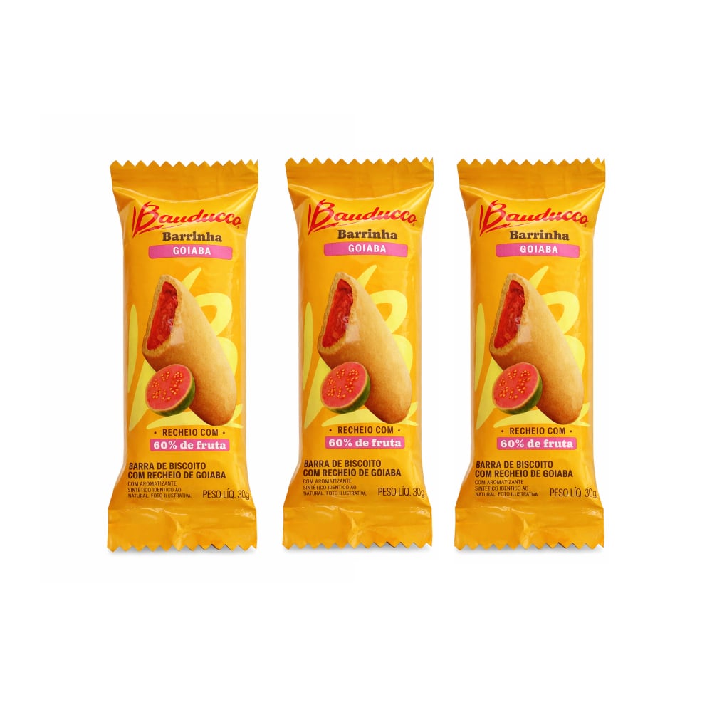 Bizcocho con relleno a sabor guayaba Bauducco (3 x 30 g / 1.05 oz) - Imagen 1