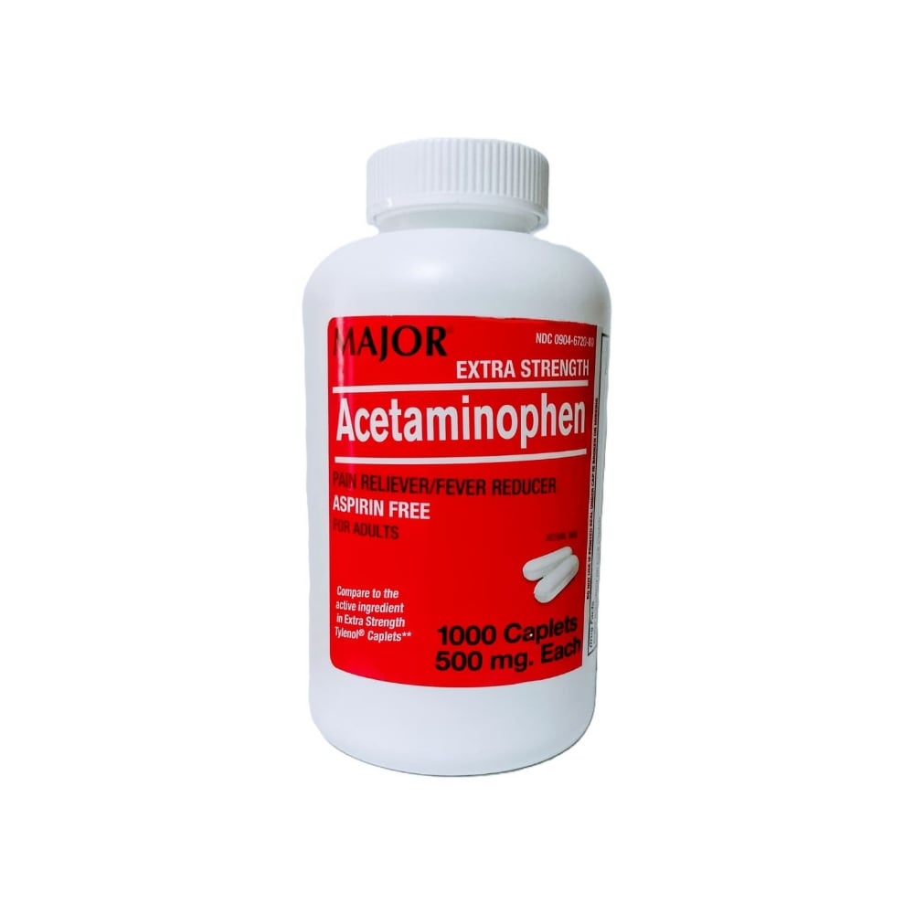 Acetaminofén sin aspirina 500 mg Major (1000 cápsulas) - Imagen 1