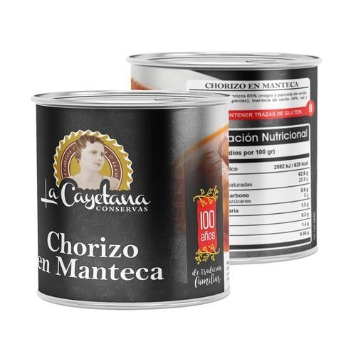 Chorizos en Manteca (640 gr) LA CAYETANA - Imagen 1