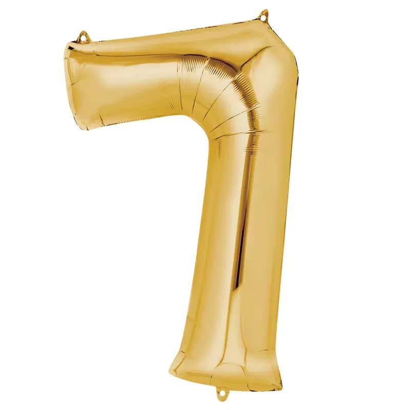 Globo dorado número 7- 14''