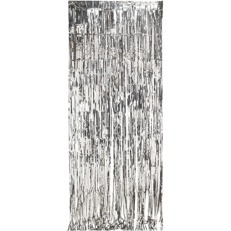 Cortina de flecos platiada