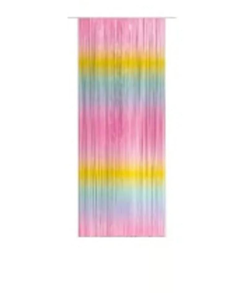 Cortina de flecos color pascua
