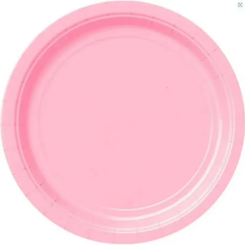 Platos desechables Rosado