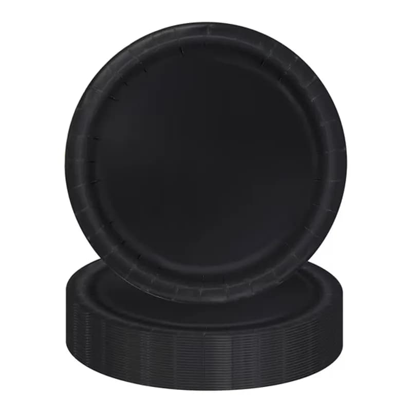 Platos desechables Negro