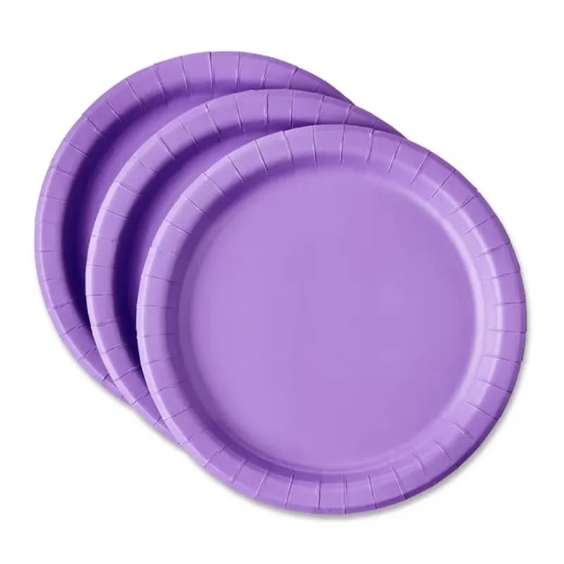 Platos desechables Morado
