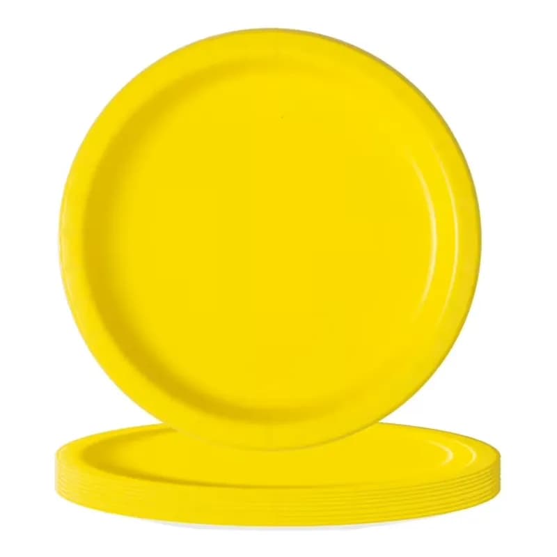 Platos desechables Amarillos