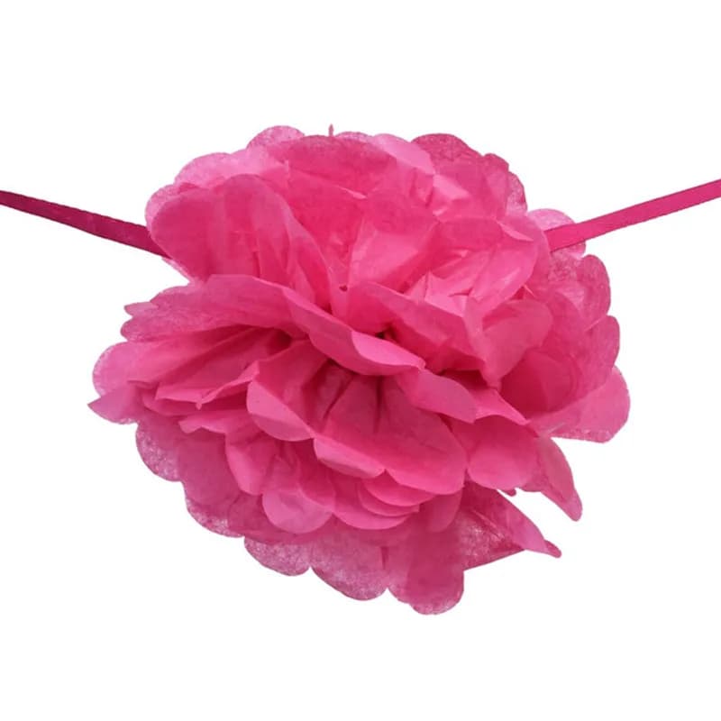 Cadeneta con Pompones Rosados