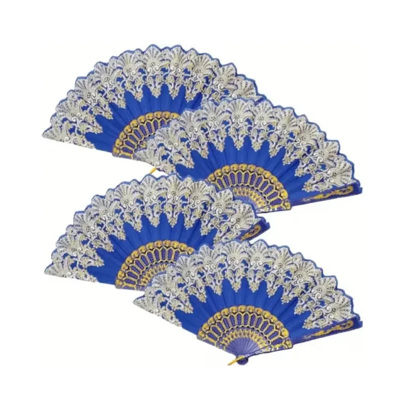 Abanico azul grande