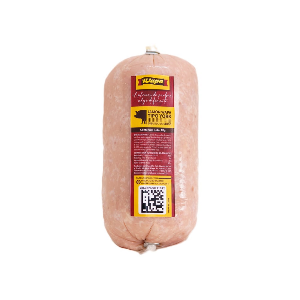 Jamón tipo york Wapa (1 kg / 2.2 lb) - Imagen 1