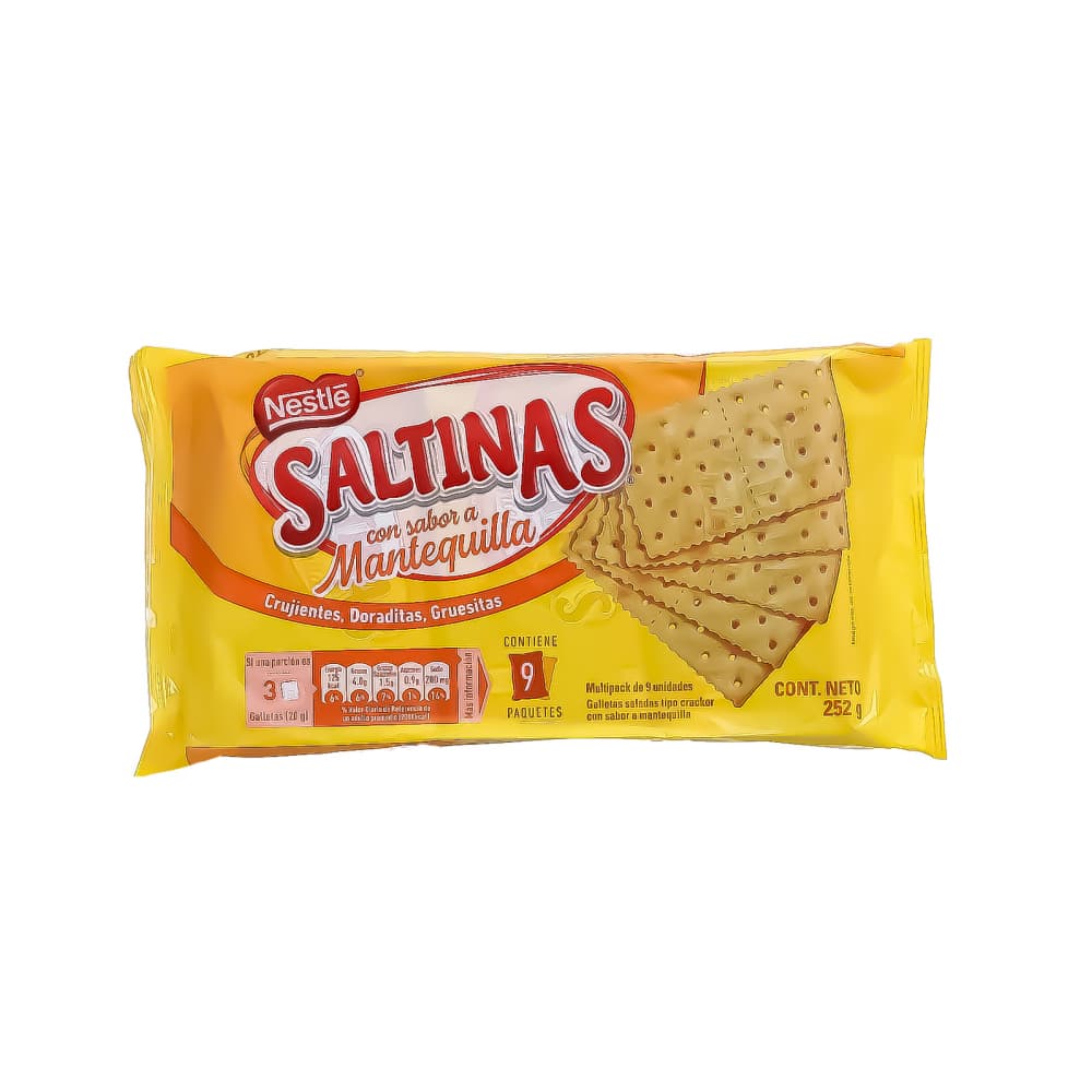 Galletas saladas con sabor a mantequilla Saltinas Nestle (252 g / 8.89 oz) - Imagen 1
