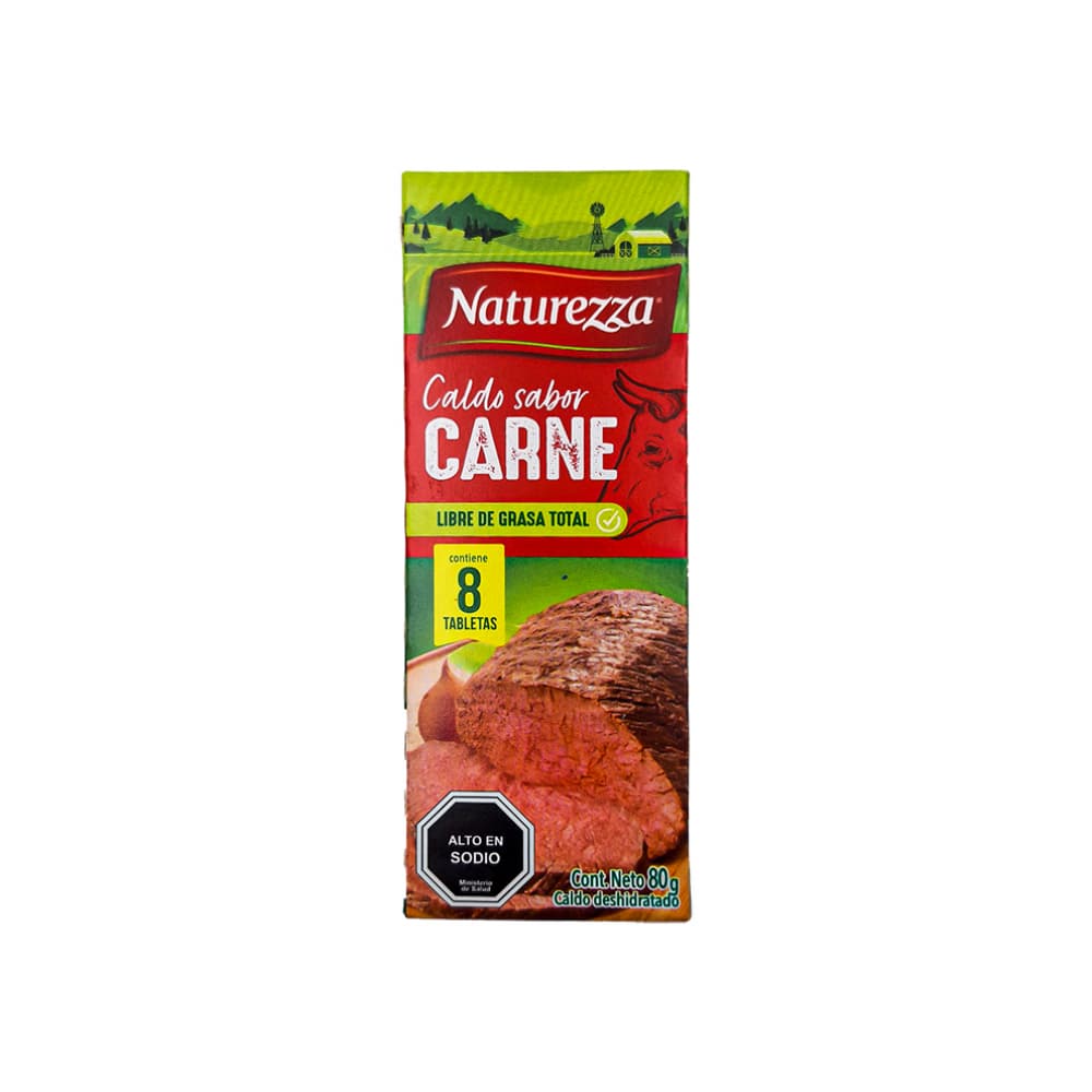 Caldo Sabor Carne Naturezza (80 g) - Imagen 1