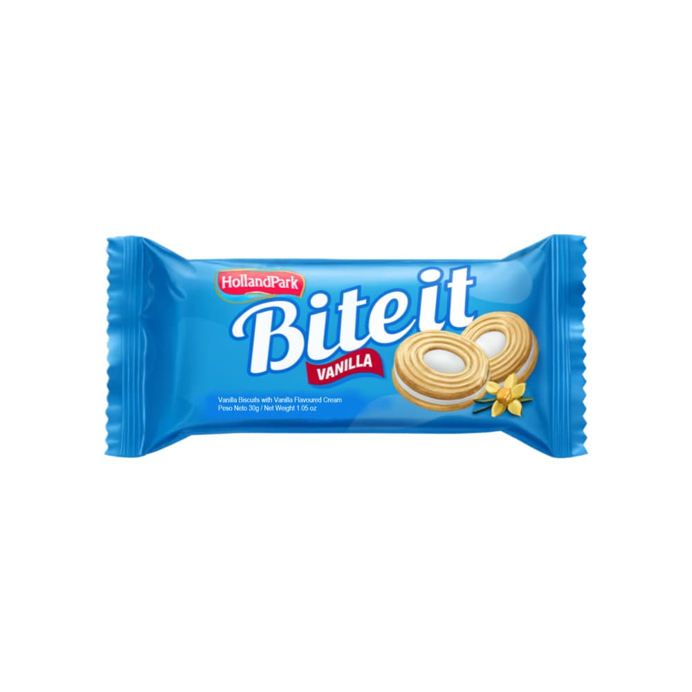 Galletas de vainilla con crema sabor vainilla Holland Park (30 g / 1.05 oz) - Imagen 1